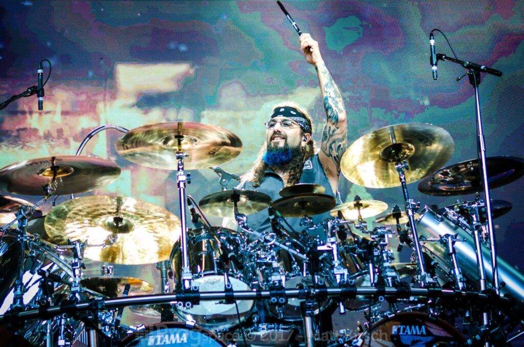 Mike Portnoy on drums