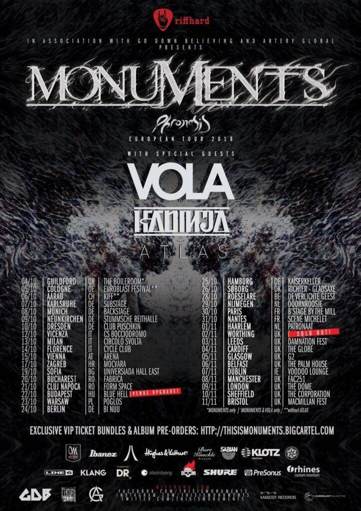 Monuments, Vola, Kadinja & Atlas in Munich, October 8 2018