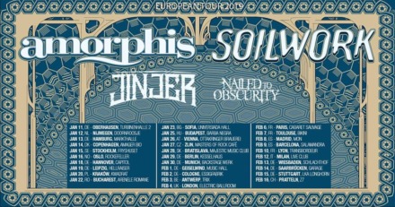 Amorphis, Soilwork, Jinjer & Nailed to Obscurity live in Munich, January 30. 2019