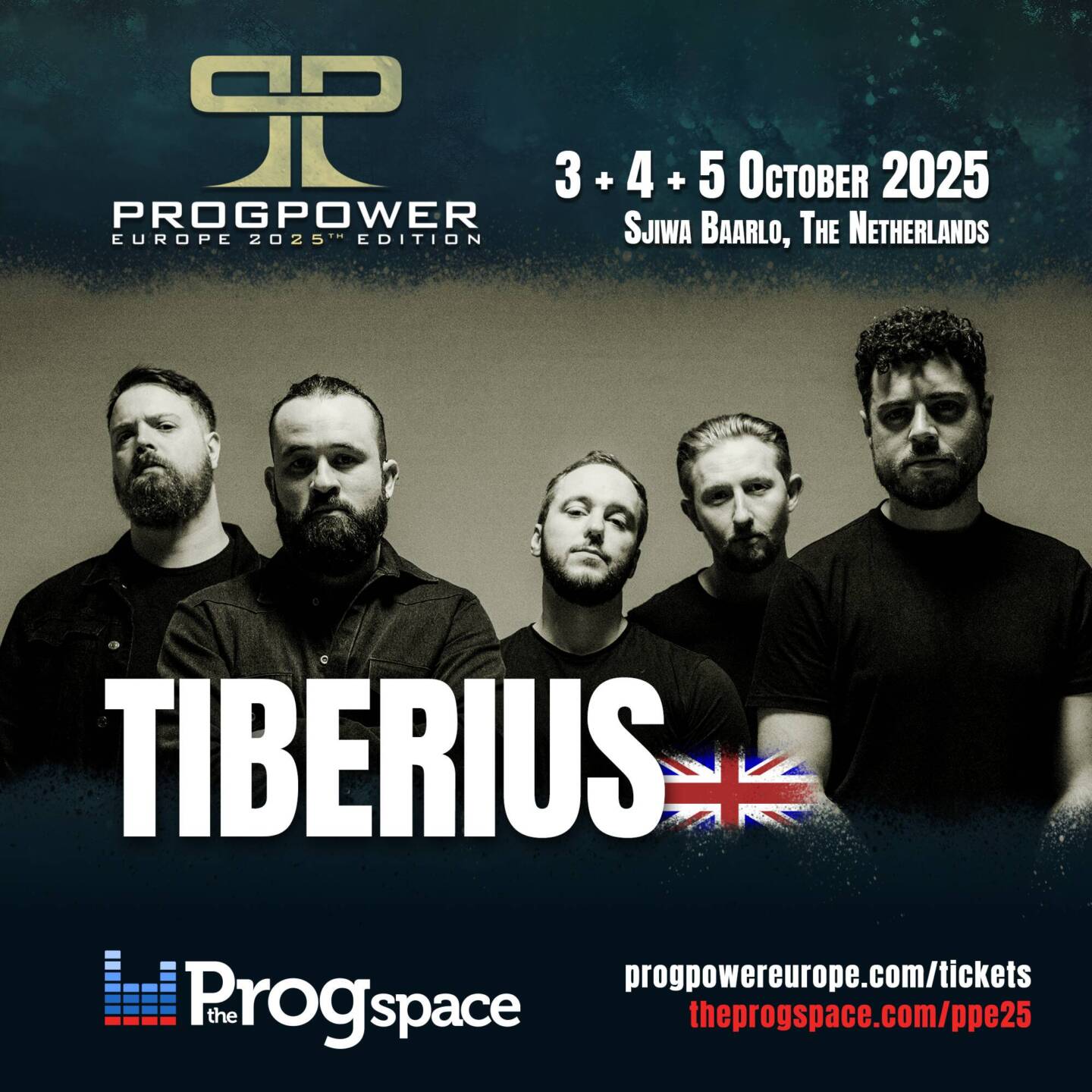 Tiberius is the 7th band confirmed for ProgPower Europe 25th Anniversary edition!