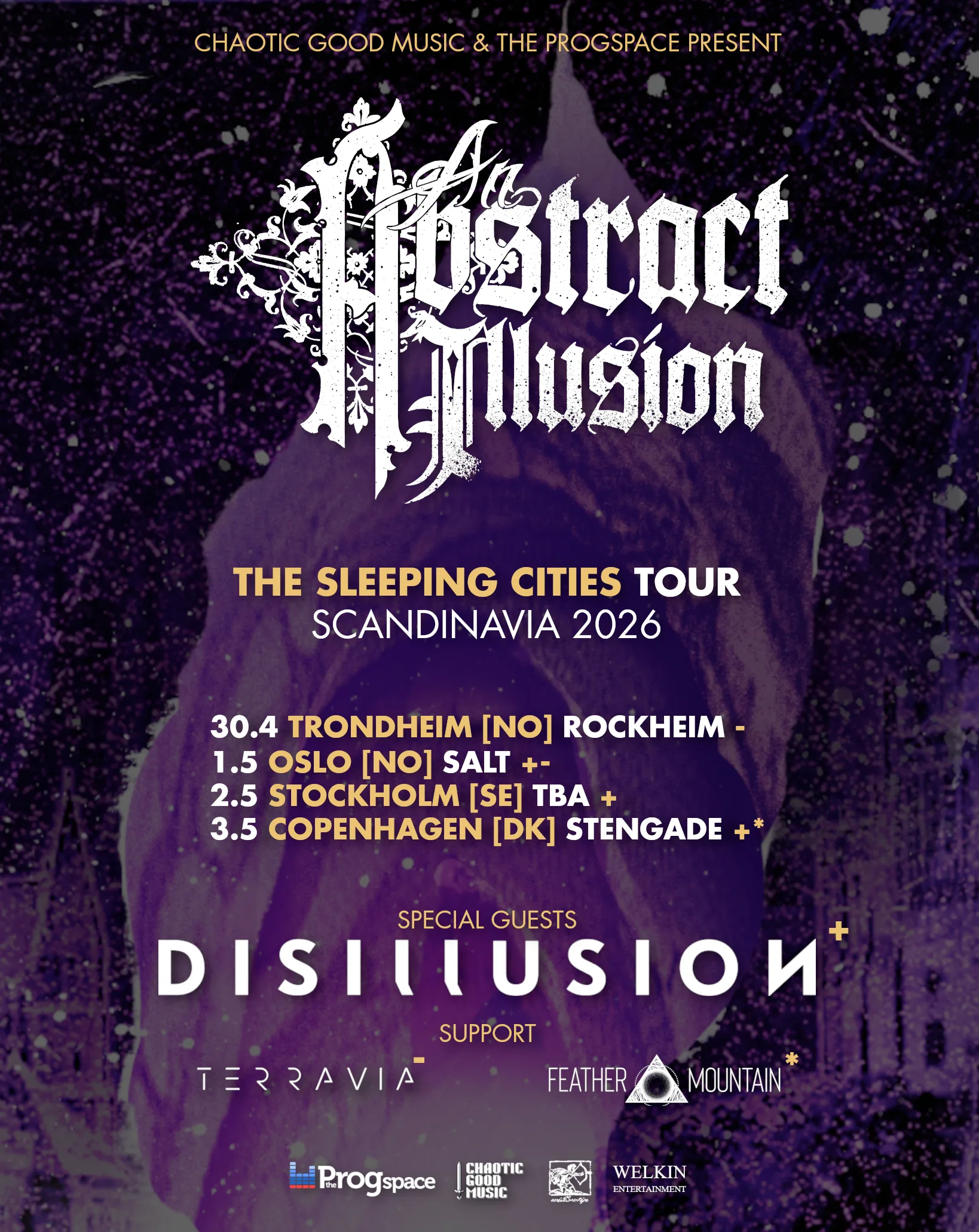 An Abstract Illusion to Headline Scandinavian Mini-Tour with special guests Disillusion and great supporting acts!
