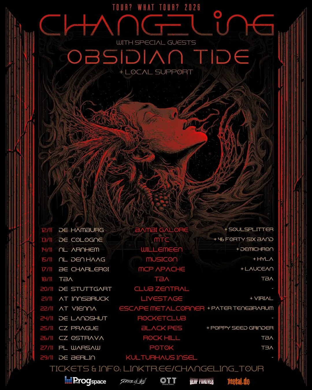 Changeling &ndash; Tour? What Tour? with Obsidian Tide + Guests